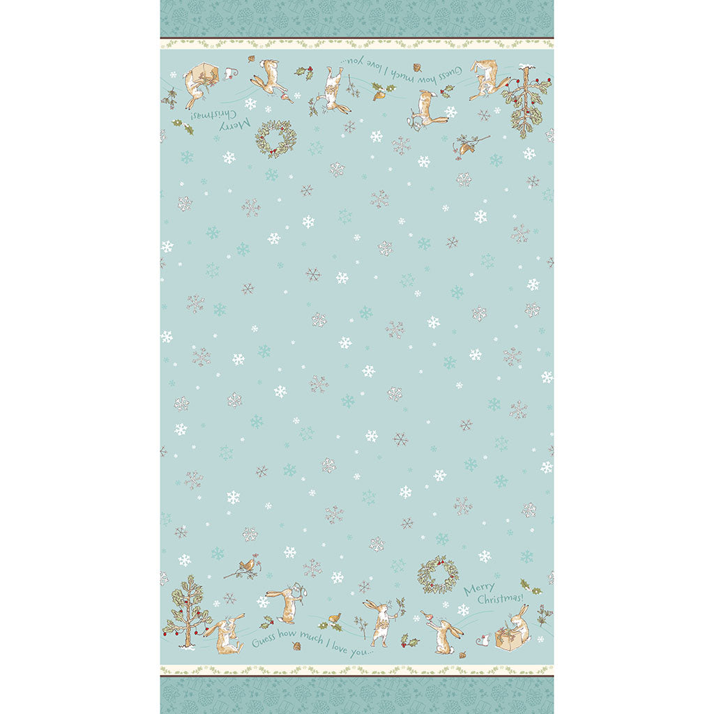Guess How Much I Love You 2026 | Double Border Teal by Anita Jeram for Clothworks | Y4818-104