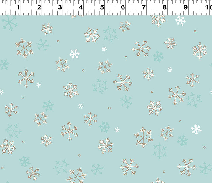 Guess How Much I Love You 2026 | Snowflakes Teal by Anita Jeram for Clothworks | Y4822-104