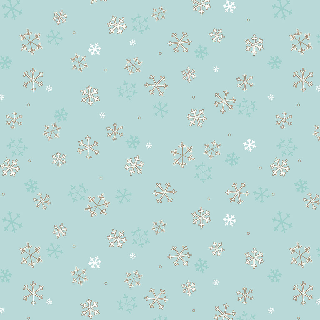 Guess How Much I Love You 2026 | Snowflakes Teal by Anita Jeram for Clothworks | Y4822-104