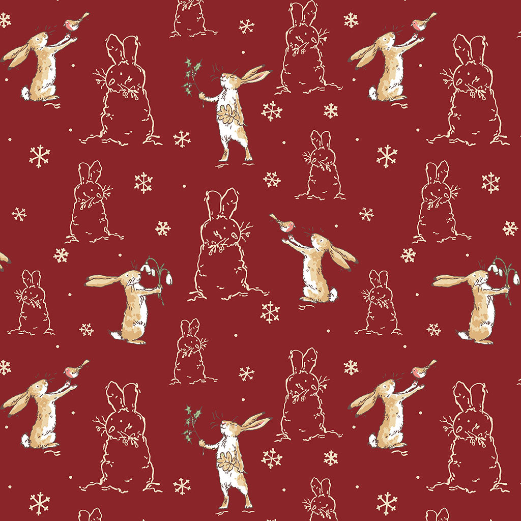 Guess How Much I Love You 2026 | FLANNEL Bunnies Brick by Anita Jeram for Clothworks | Y4823-51 | 100% Cotton Flannel