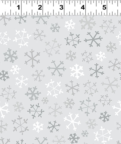 Guess How Much I Love You 2026 | FLANNEL Snowflakes Mist Gray by Anita Jeram for Clothworks | Y824-116 | 100% Cotton Flannel