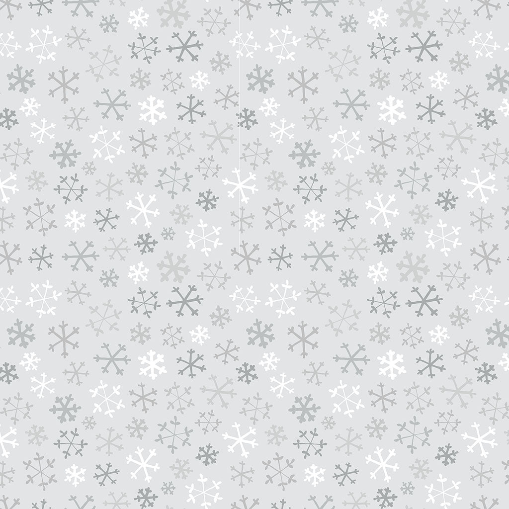 Guess How Much I Love You 2026 | FLANNEL Snowflakes Mist Gray by Anita Jeram for Clothworks | Y824-116 | 100% Cotton Flannel