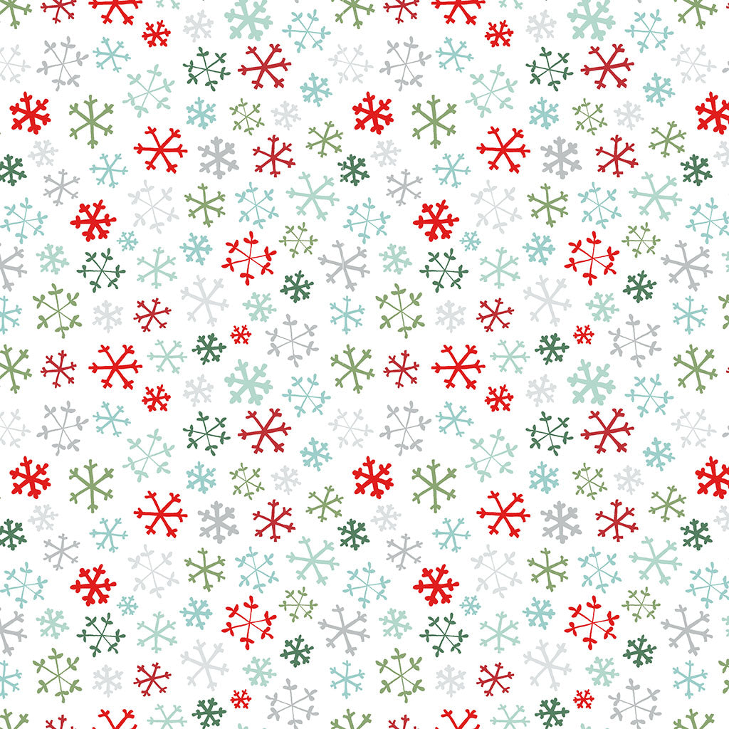 Guess How Much I Love You 2026 | FLANNEL Snowflakes Multi Color by Anita Jeram for Clothworks | Y824-55 | 100% Cotton Flannel