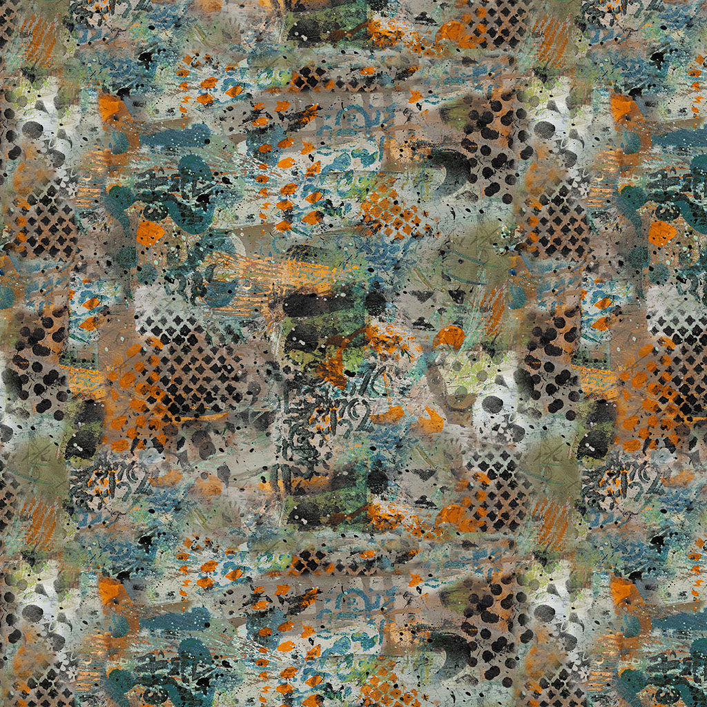 Emerald Hollow | Collage Multi Color by Sue Zipkin for Clothworks | Y4826-55