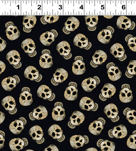 Emerald Hollow | Skulls Black by Sue Zipkin for Clothworks | Y4830-3