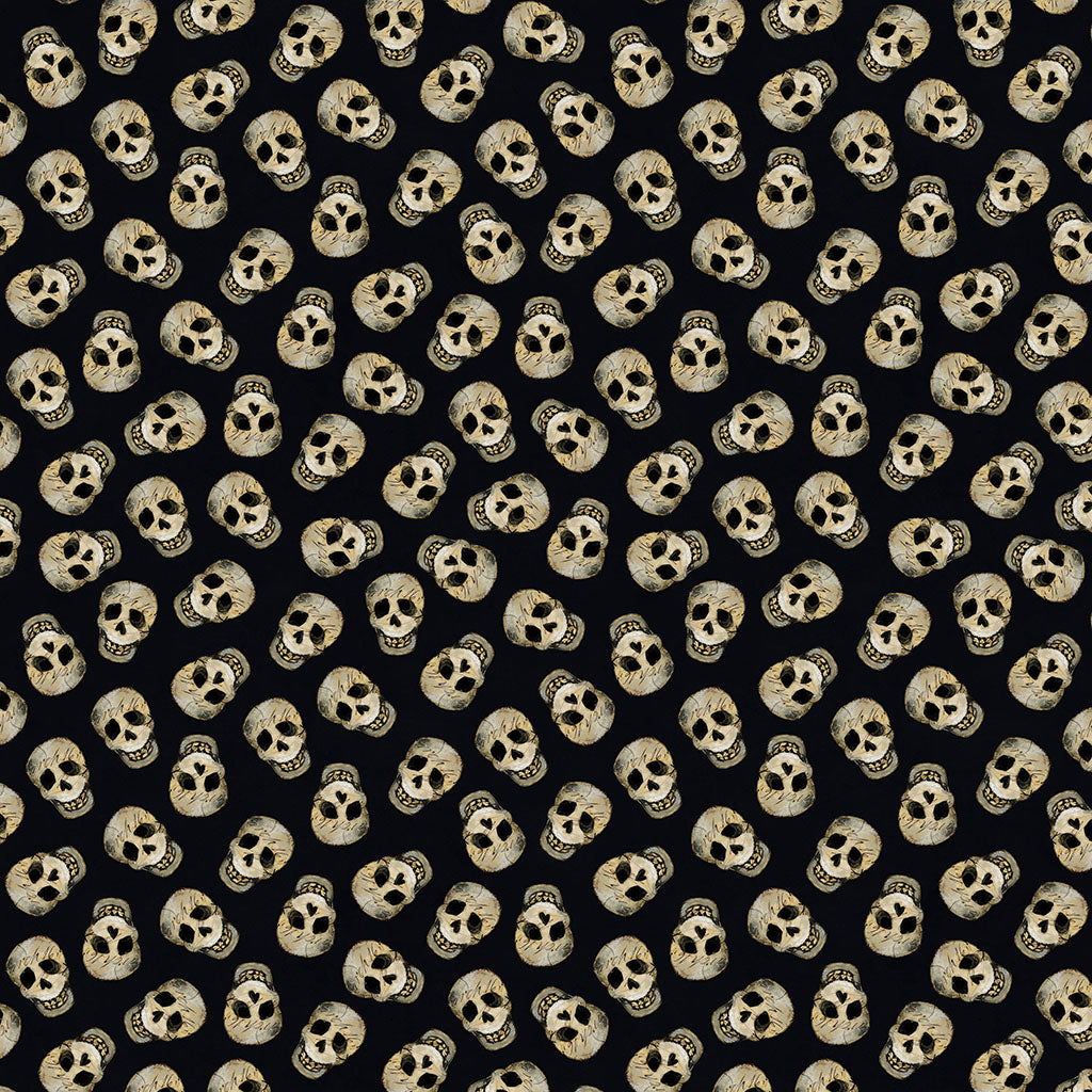 Emerald Hollow | Skulls Black by Sue Zipkin for Clothworks | Y4830-3