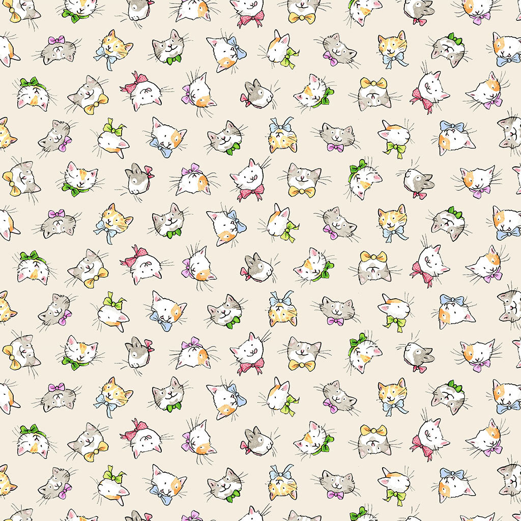 Let's Bake | Cat Faces - Light Khaki by Anita Jeram | Y4959-11