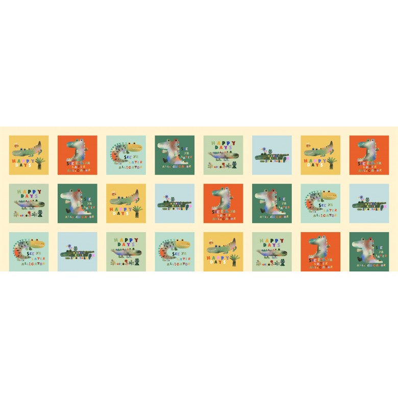 See Ya Later Alligator | Happy Gator Day - Multi by Michael Miller Fabrics | DCX12560-MULT