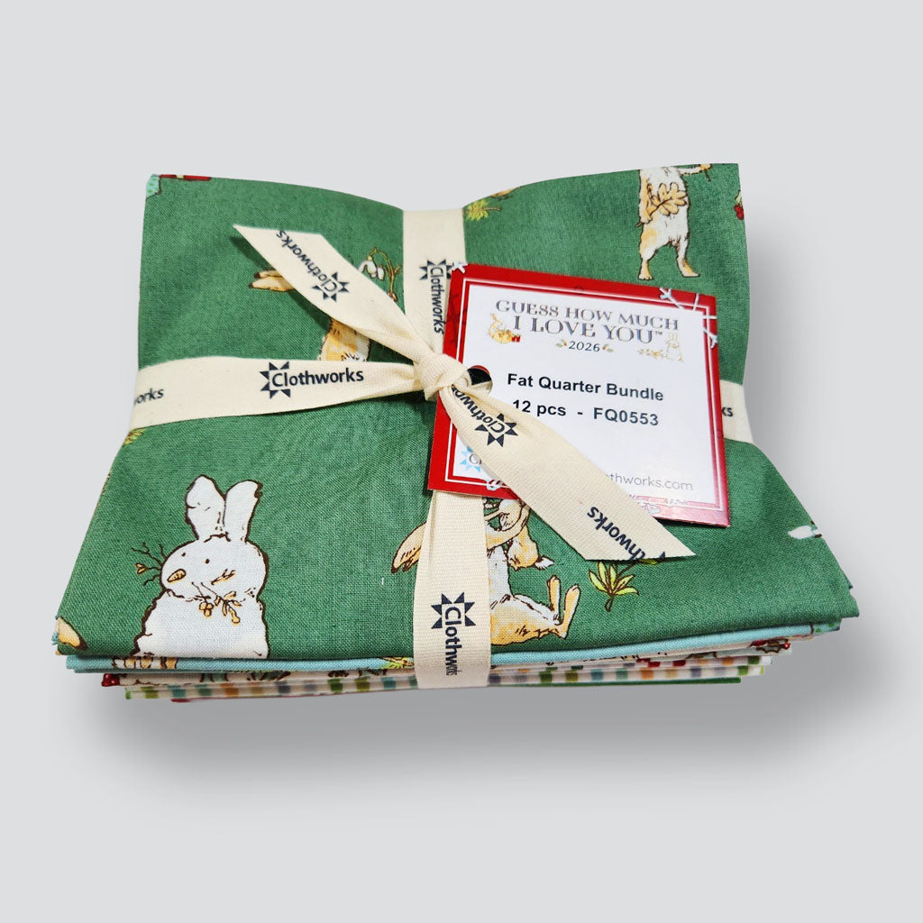 Guess How Much I Love You 2026 | Fat Quarter Bundle by Anita Jeram for Clothworks | 12 pcs | 100% Cotton
