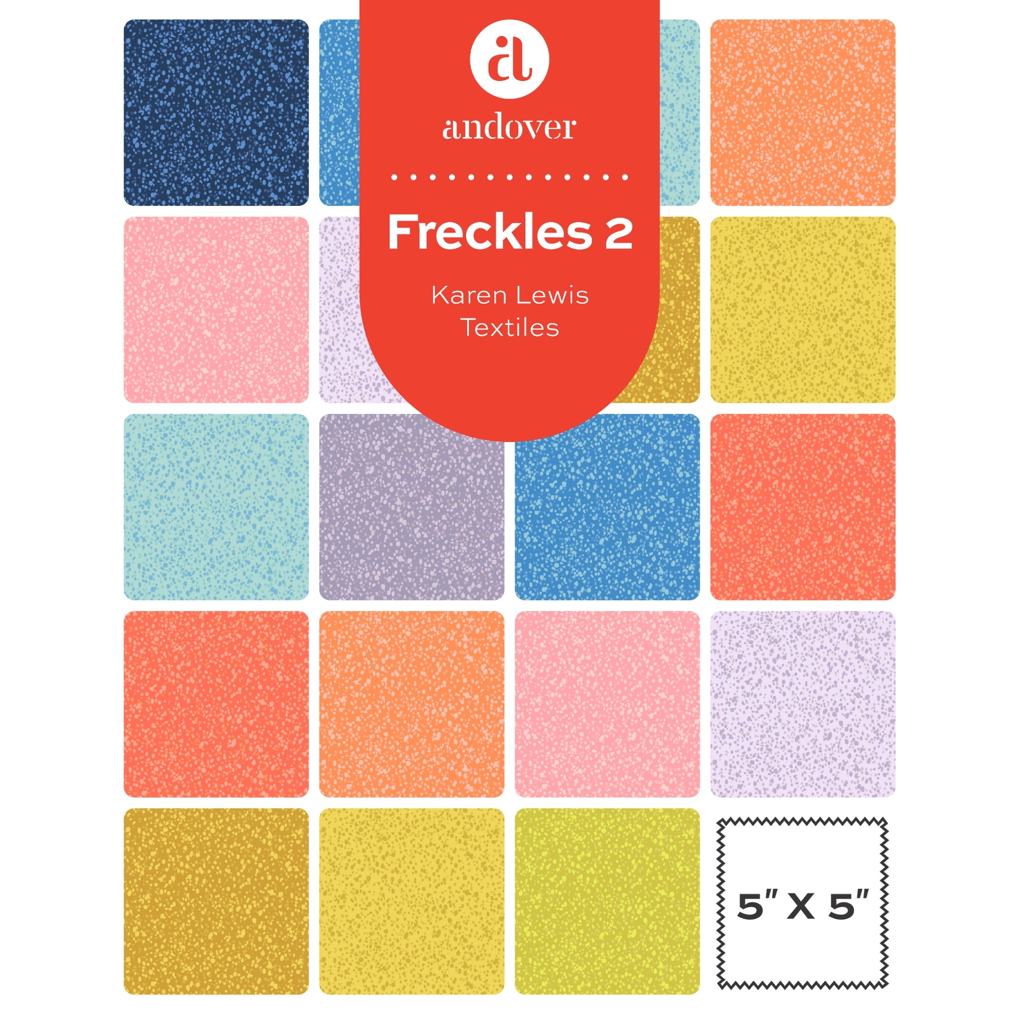 Freckles 2 | 5" Charm Pack by Karen Lewis Textiles for Andover Fabrics | 42 pcs