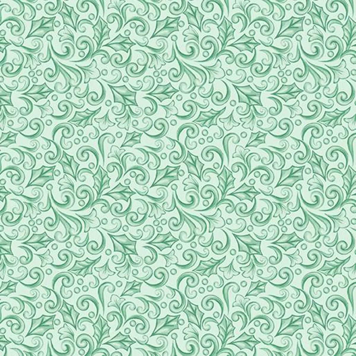 Highland Glen | Winter Scroll Mint by Jim Shore for Benartex | 16822-04