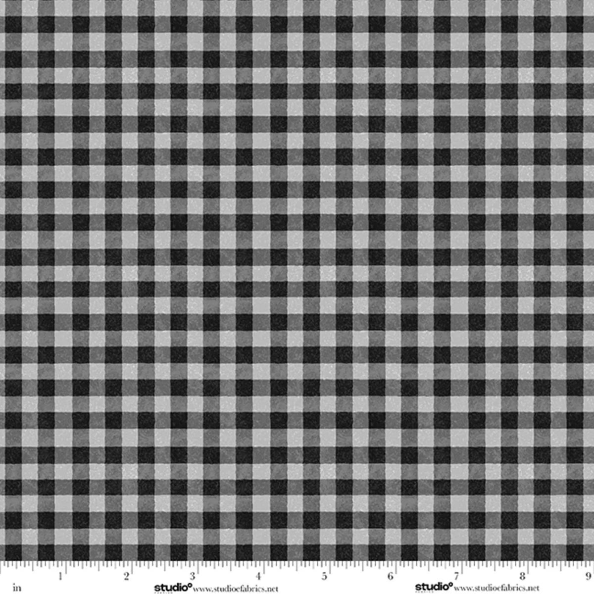 The Cool Club Flannel | Charcoal Gingham - Art by Bella for Studio E | 9336FS-95 | 100% Cotton Flannel