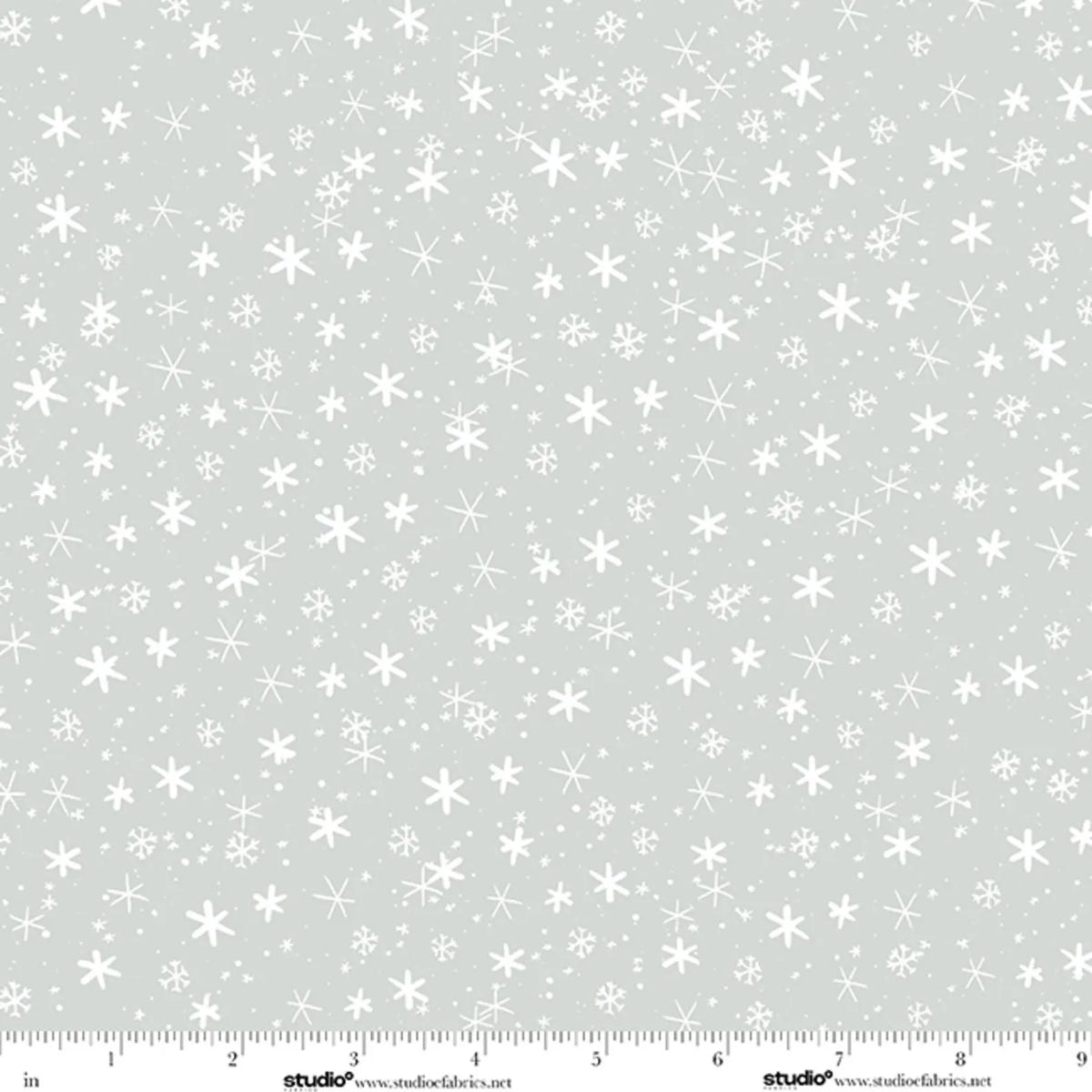 The Cool Club Flannel | Small Snowflake Toss - Art by Bella for Studio E | 9337FS-91 | 100% Cotton Flannel
