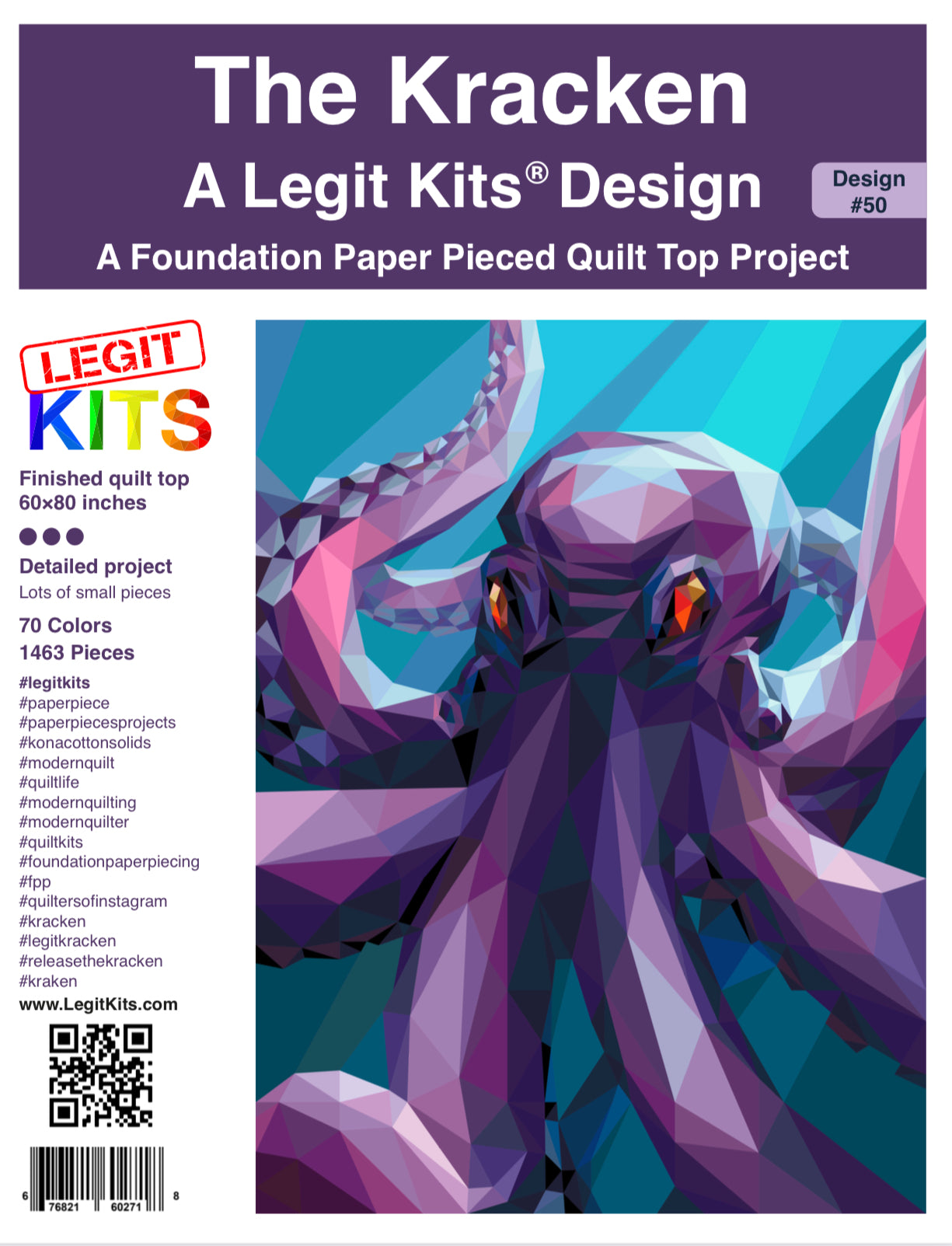 The Kracken Pattern by Legit Kits | 60" x 80"