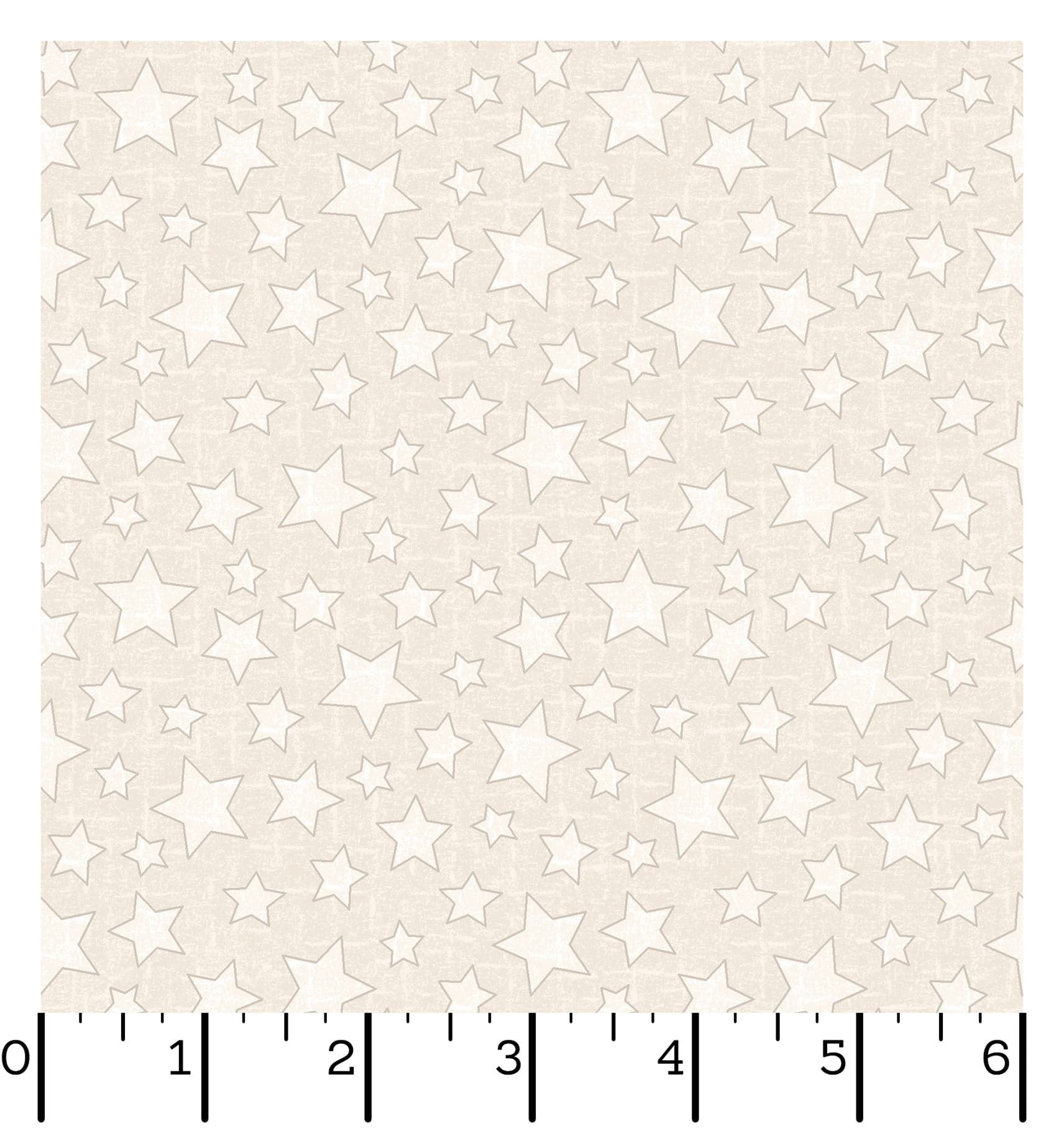 Snowtop Mountain Flannel | Star - Cream by Bonnie Sullivan for Maywood Studio | MASF11165-E | 100% Cotton Flannel