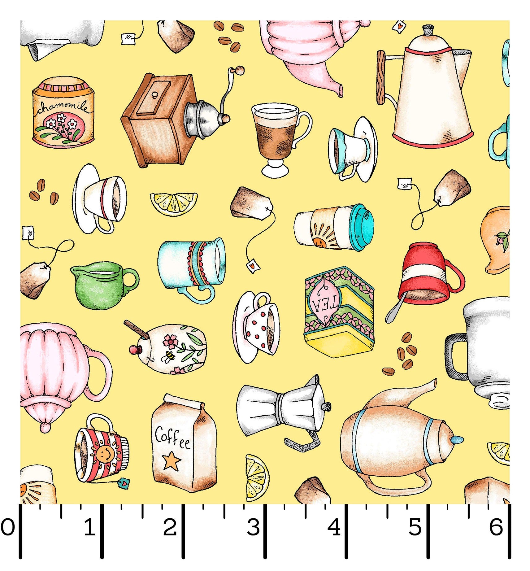 Dessert First | Coffee & Tea Making - Creamy Yellow by Kris Lammers for Maywood Studio | MAS11222-S