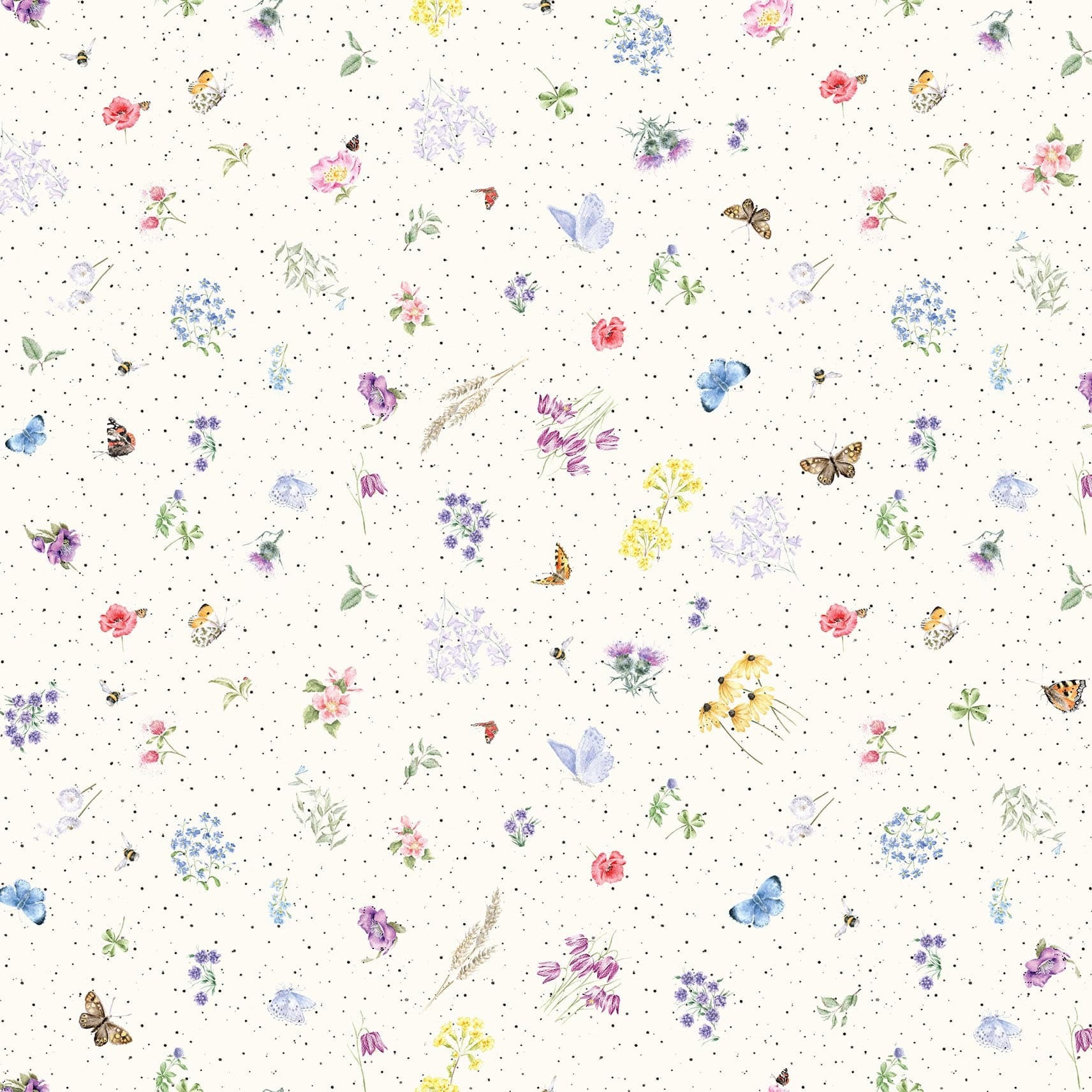 Together is Better | Flowers & Butterflies - Cream by Hannah Dale for Maywood Studio | MAS11122-E