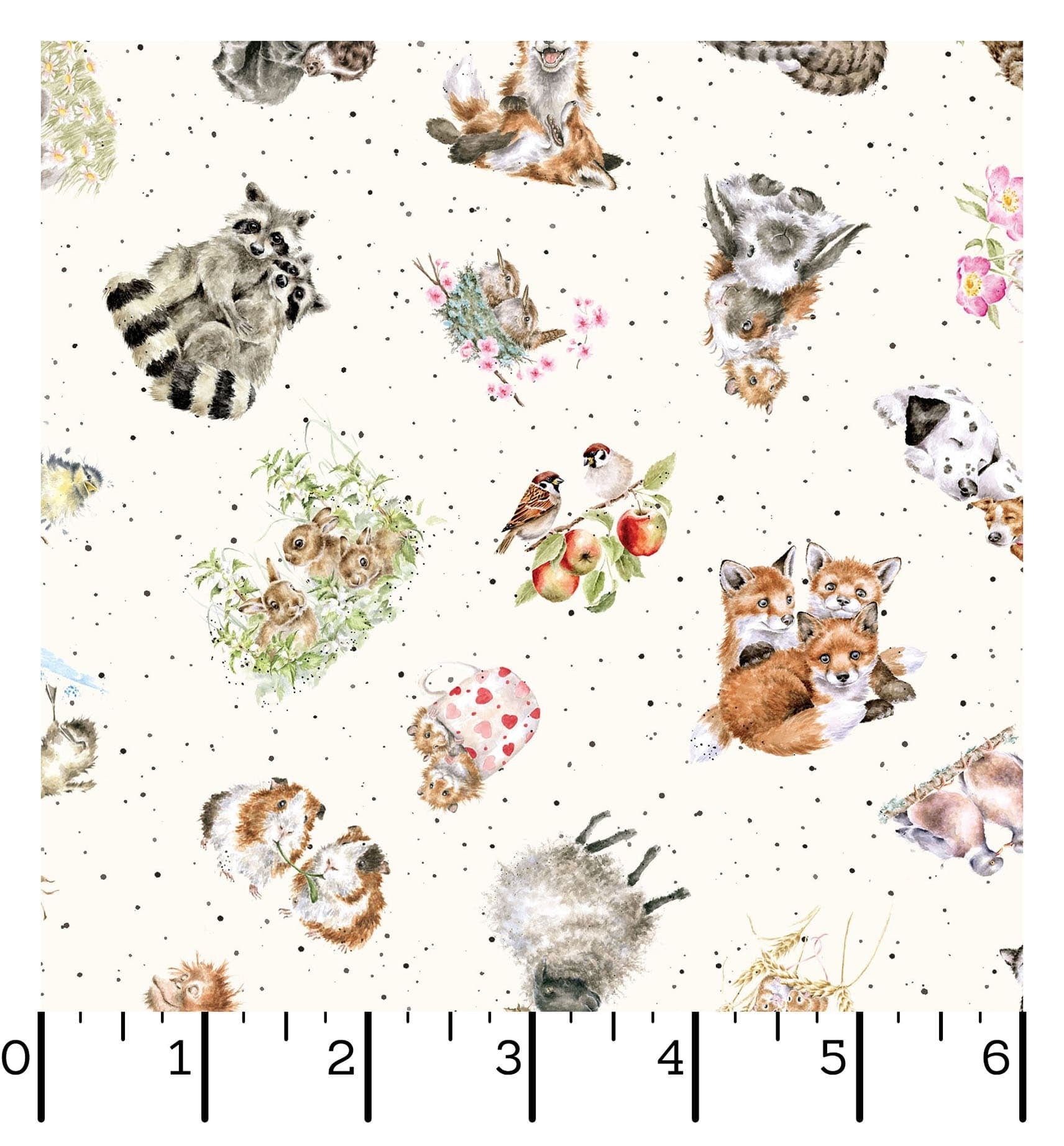 Together is Better | Tossed Animals - Cream by Hannah Dale for Maywood Studio | MAS11121-E