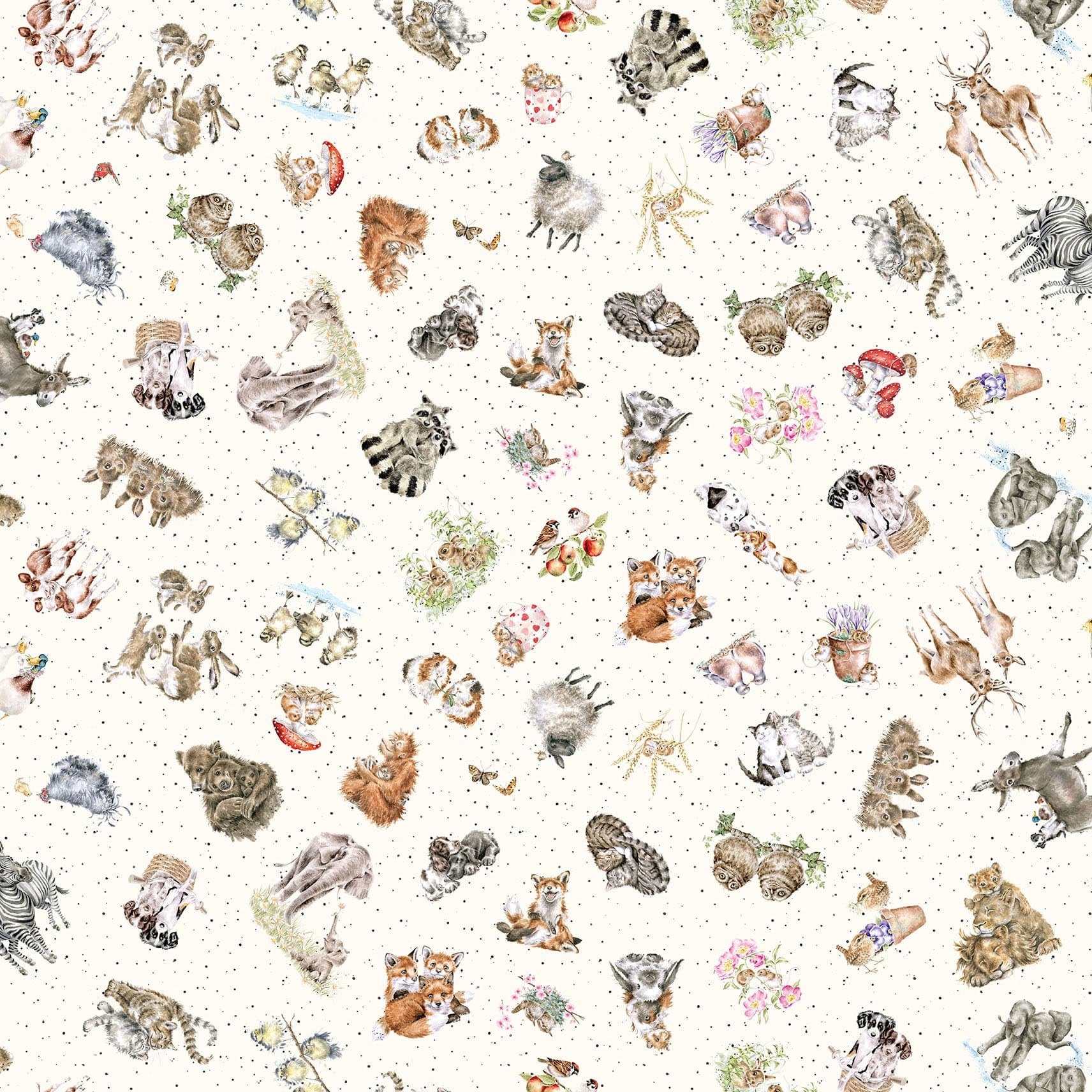 Together is Better | Tossed Animals - Cream by Hannah Dale for Maywood Studio | MAS11121-E