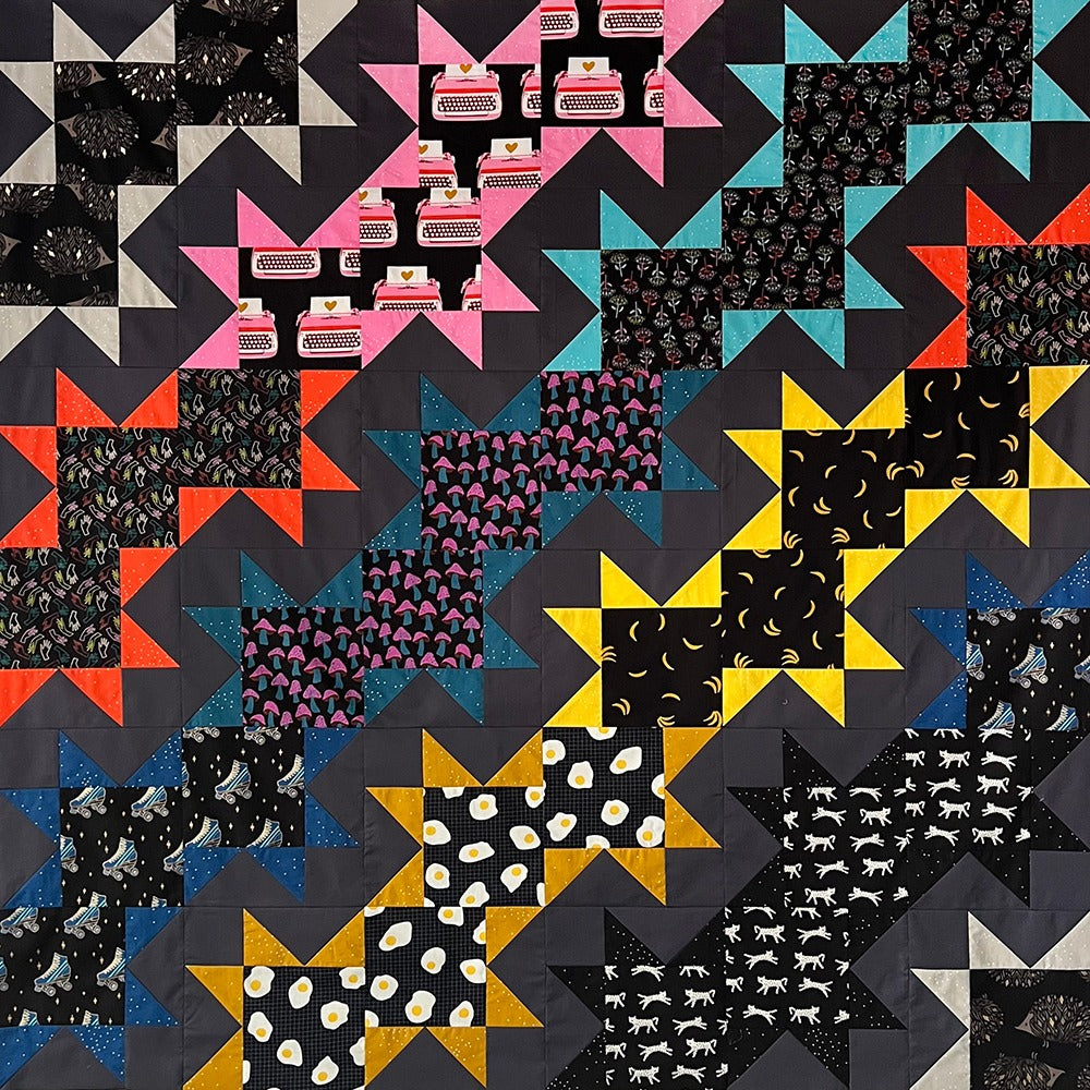 Twinkle Pop Quilt Pattern by Holly Clarke Design | 4 Sizes | Fat Quarter Friendly