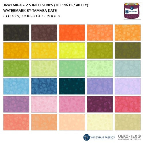 Watermark | 2.5" Strip Roll by Tamara Kate for Windham | 40 pcs