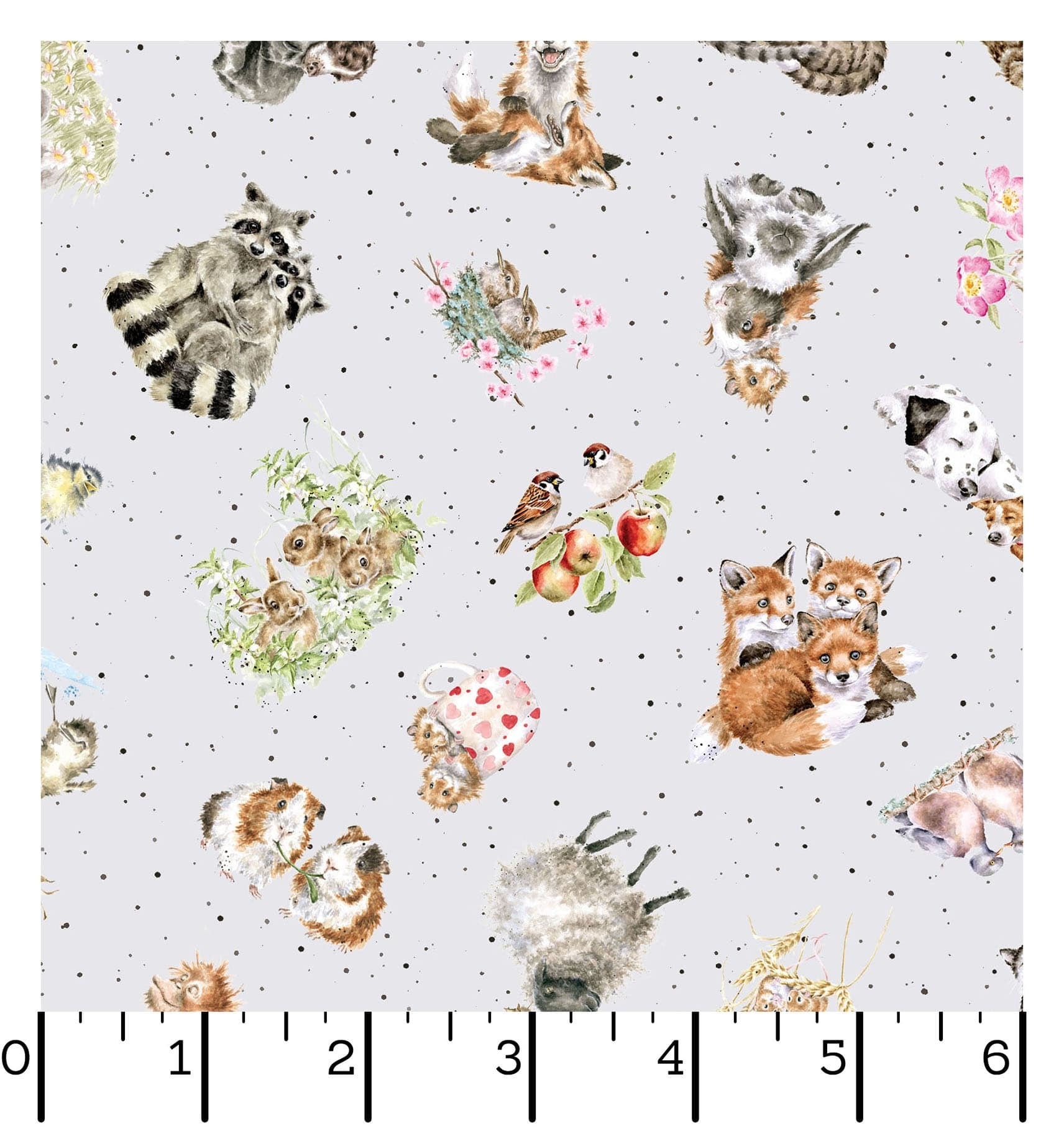 Together is Better | Tossed Animals - Soft Grey by Hannah Dale for Maywood Studio | MAS11121-K