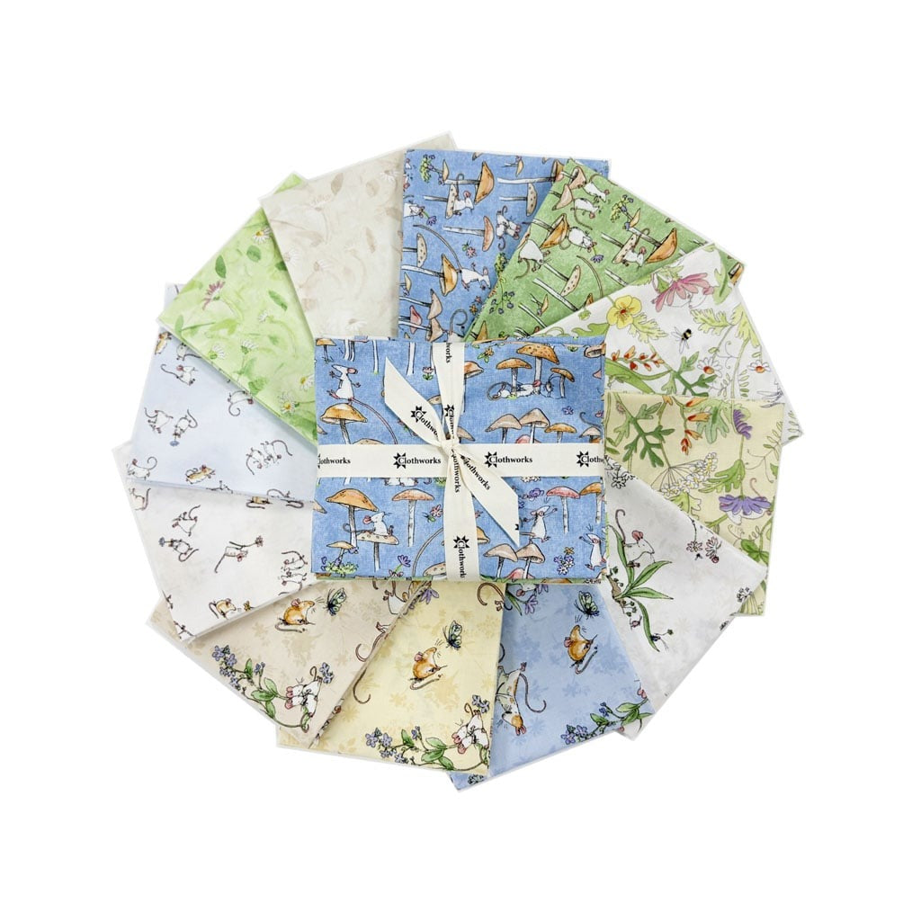 Mouseplay | Fat Quarter Bundle by Anita Jeram by Clothworks | 12 pcs