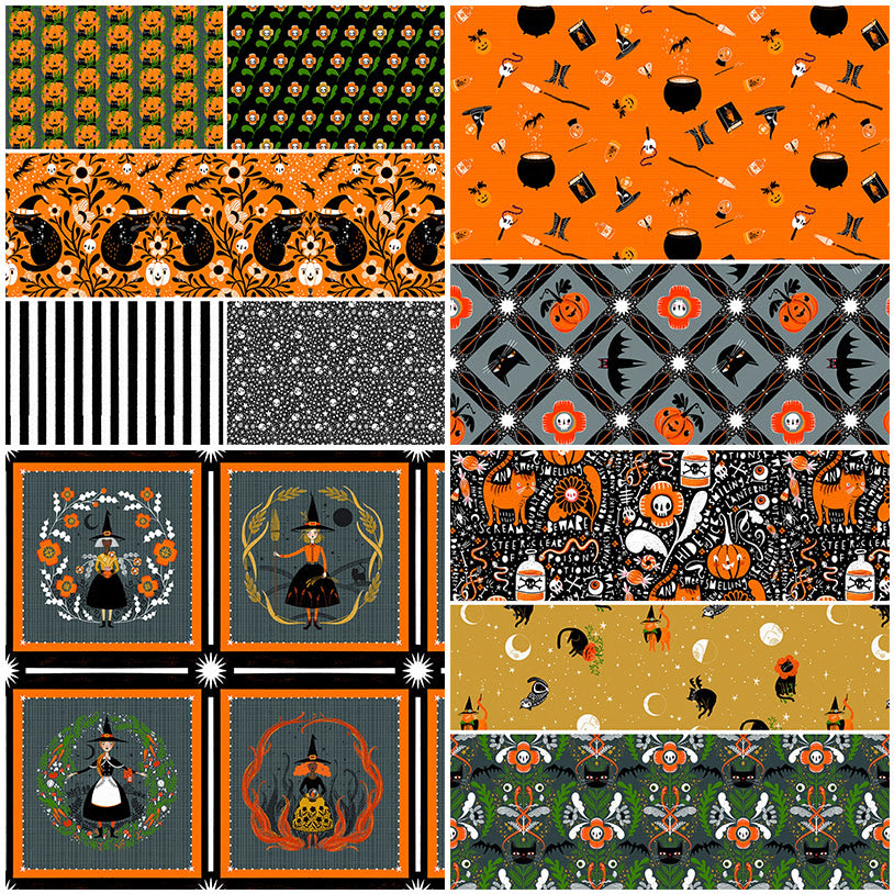 Witchy Ways | Witchy Friends - Stone by Cori Dantini for FreeSpirit Fabrics | PWCD147.XSTONE