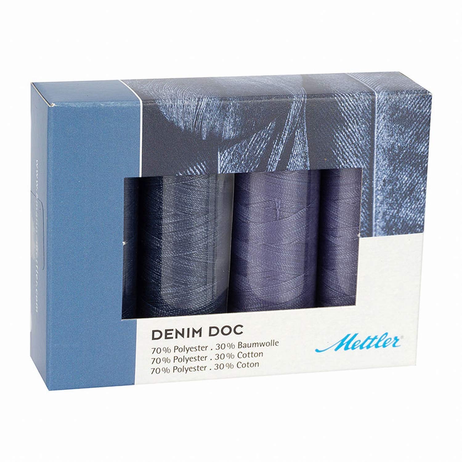 Juego De Hilos Mettler 389914 - 8 Bobinas De Algodón Egipcio, Colores Varios