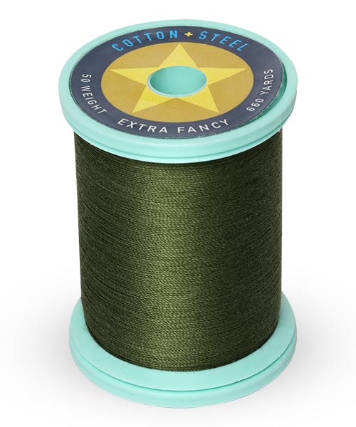 Evergreen Thread Color Cotton + Steel 50wt Thread by Sulky - Evergreen (1271)